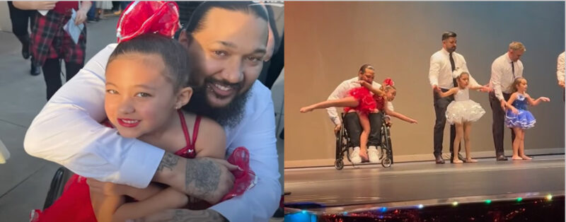 Un homme victime d'un chauffard ivre ne laisse pas son fauteuil roulant l'empêcher de danser avec sa fille