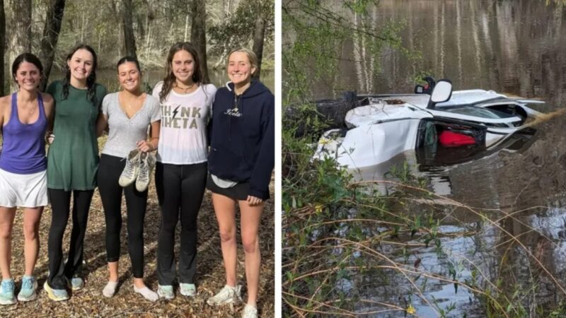 Les sœurs de la sororité sauvent une mère et ses enfants après que leur voiture est tombée d'un pont dans l'eau