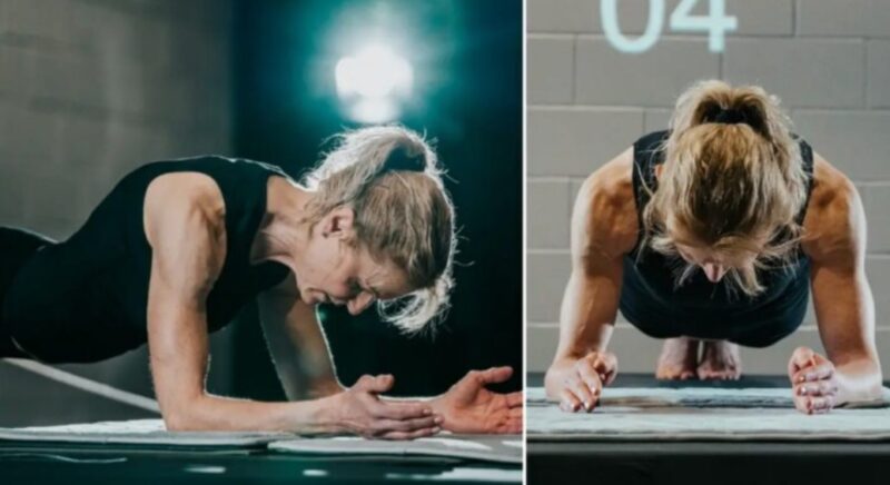 À l'âge de cinquante-neuf ans, cette super mamie bat le record du monde d'entraînement de gainage