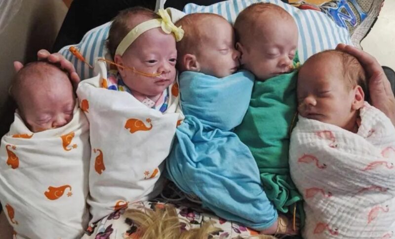 Après 5 ans d'attente pour avoir un enfant : une maman donne vie à des quintuplés "Merci pour vos souhaits"