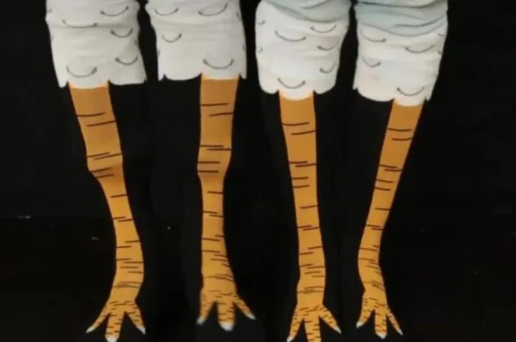 Une femme dansant en chaussettes de poulet pourrait bien être la scène la plus drôle que vous ayez vue aujourd'hui