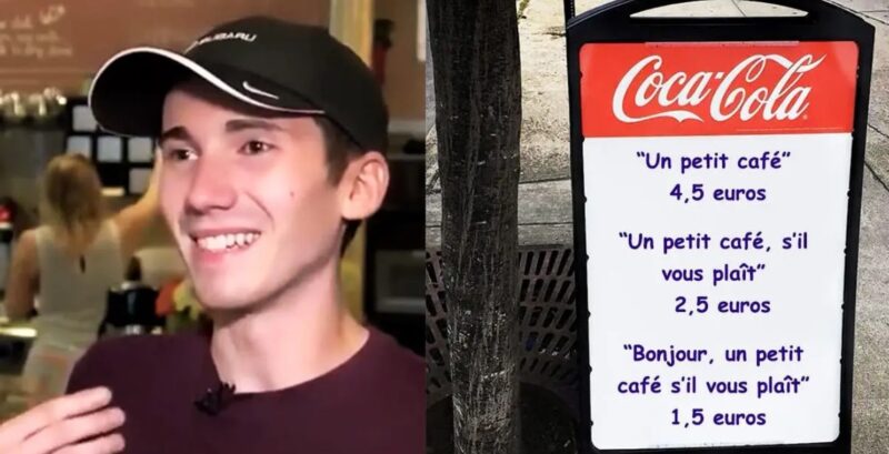 Le propriétaire d'un café introduit une nouvelle politique de prix pour donner une leçon de politesse aux clients impolis