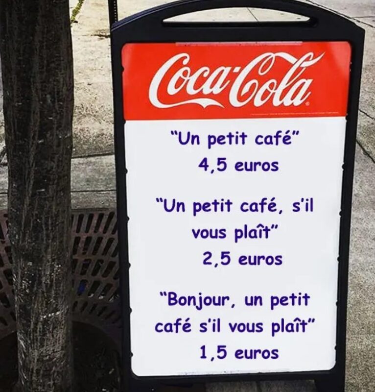 Le propriétaire d'un café introduit une nouvelle politique de prix pour donner une leçon de politesse aux clients impolis