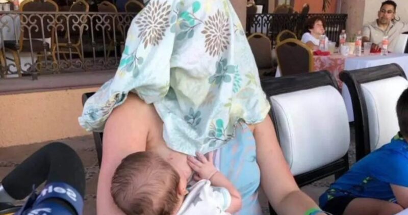 Un monsieur demande à une maman de ne pas allaiter en plein public : elle lui donne une belle leçon