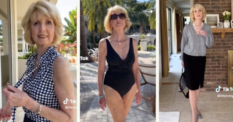 Une grand-mère de 76 ans est sévèrement critiquée pour avoir porté une robe sans manches sur les médias sociaux