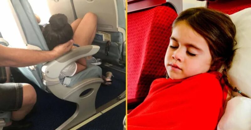Un homme tient la tête de sa fille dans sa main pendant 45 minutes lors d'un vol pour qu'elle puisse dormir