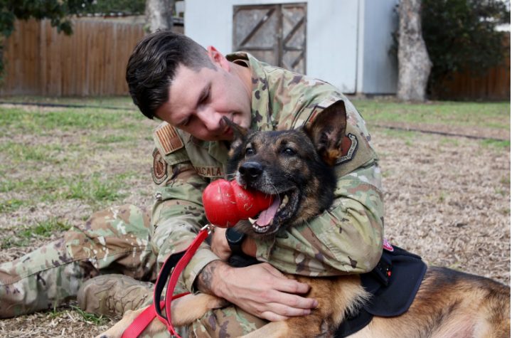 Un sergent adopte un chien de recherche à la retraite avec lequel il a travaillé durant des années dans les forces armées