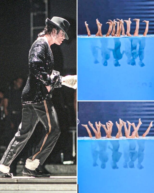 Les nageurs artistiques des Jeux olympiques d'Amérique chantent Michael Jackson lors du spectaculaire Moonwalk sous l'eau
