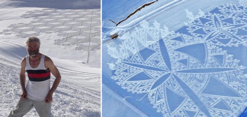 Simon Beck : La neige transformée en chef-d'œuvre par l'artiste