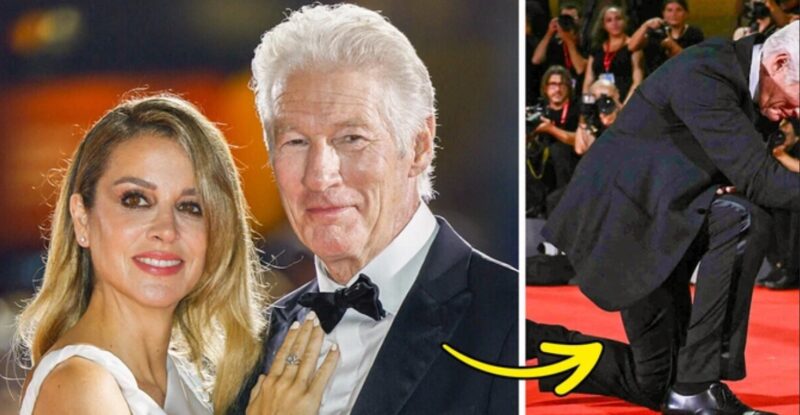 Richard Gere, 75 ans, s'agenouille devant sa femme, 41 ans, sur le tapis rouge et choque la foule