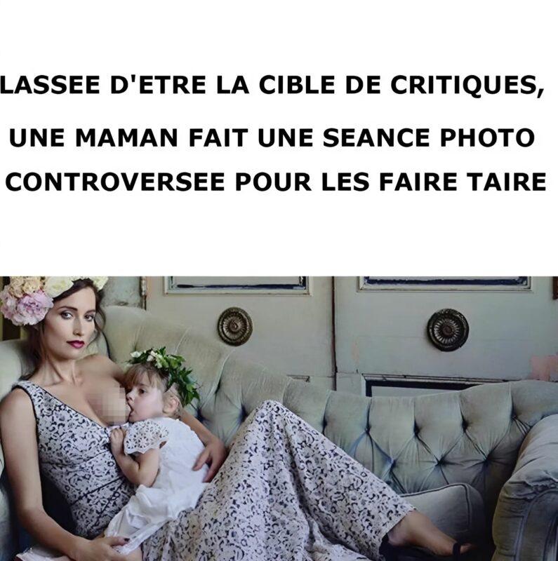 Lassée d'être la cible de critiques, une maman fait une séance photo controversée pour les faire taire