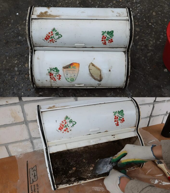 Ma femme avait décidé de se débarrasser de la vieille boite à pain, mais je l’ai transformée en un véritable chef-d'œuvre