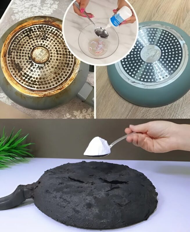 Après des années de graisse brûlée et de taches, j’ai testé cette pâte, je l’ai frottée une seule fois… et ma poêle a retrouvé son éclat !