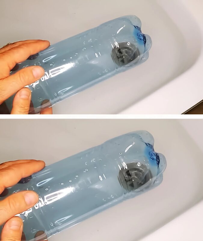 J'ai failli inonder ma salle de bain... jusqu'à ce que j'essaie cette astuce surprenante avec une bouteille en plastique