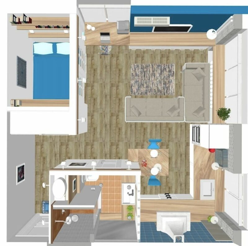 Elle a acheté un studio en ruine et l’a transformé en un deux-pièces sublime – voici comment elle a fait