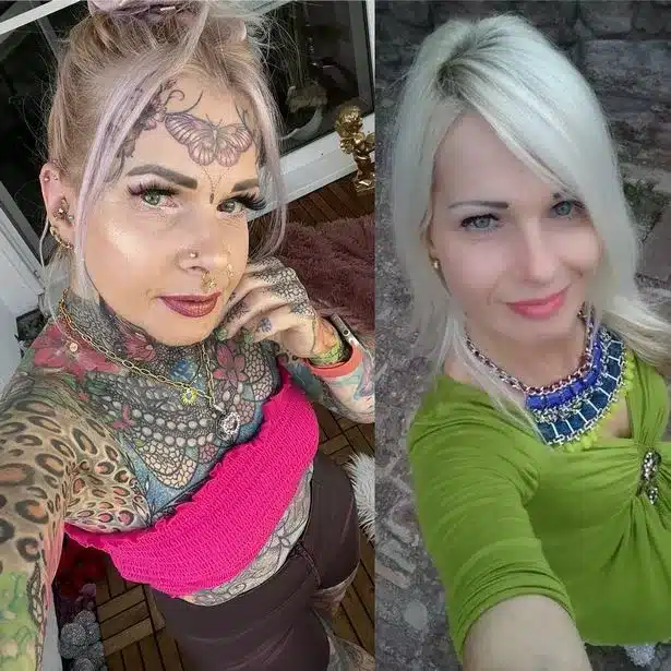 Cette mamie dévoile à quoi elle ressemblait avant ses tatouages sur tout le corps
