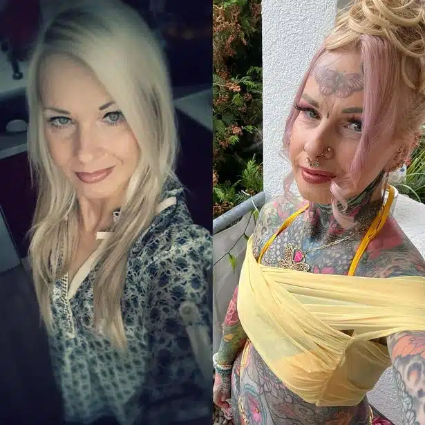 Cette mamie dévoile à quoi elle ressemblait avant ses tatouages sur tout le corps