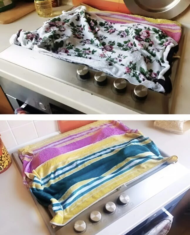 J'ai critiqué ma sœur parce qu'elle avait placé une serviette sur la cuisinière - avant de découvrir la vérité qui se cachait derrière cette astuce fantastique