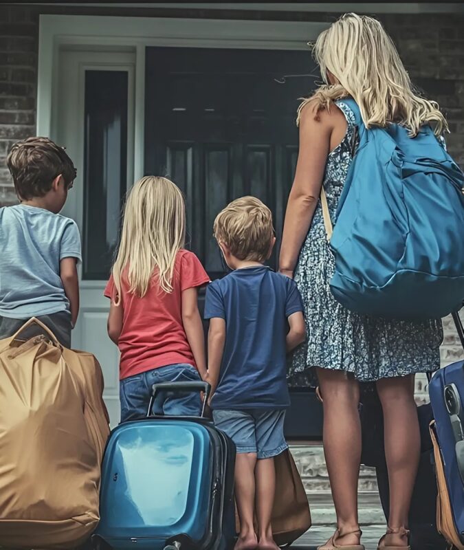 Mon conjoint m'a laissée dehors avec nos 3 petits : J’ai donc sonné à la première porte que j’ai vue pour demander du boulot