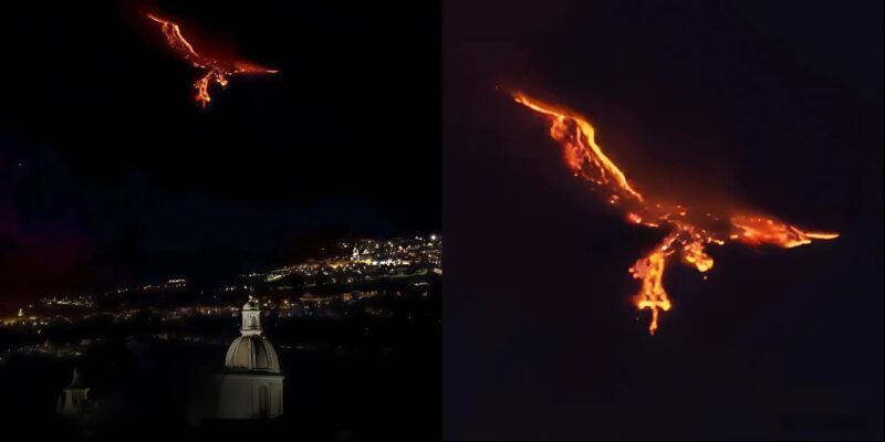 Quand le Mont Etna dessine un phénix dans le ciel : la magie d'une éruption capturée en image