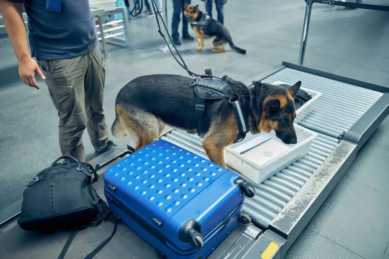 Un chien policier donne l'alerte : Ce qu'ils ont découvert dans la caisse a choqué tout l'aéroport