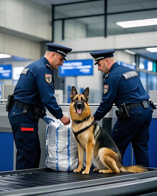 Un chien policier donne l'alerte : Ce qu'ils ont découvert dans la caisse a choqué tout l'aéroport