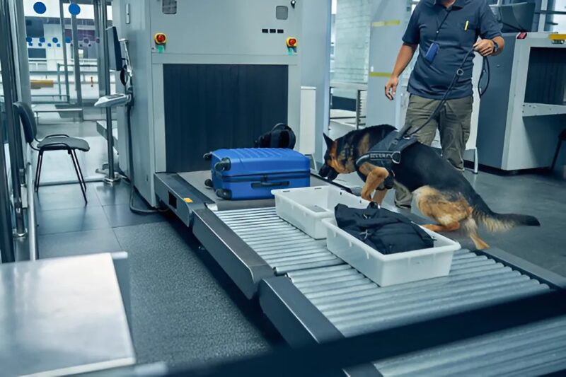 Un chien policier donne l'alerte : Ce qu'ils ont découvert dans la caisse a choqué tout l'aéroport